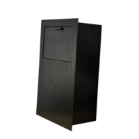Boîte aux lettres moderne extra large en acier Hubuy, finition thermolaquée, étanche, 20L, résistante à la rouille, pour extérieur, entrée par l'arrière