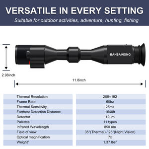 Cannocchiale a Immagine Termica con Funzione Automatica Visione Notturna Termica per Caccia 640x512 384x288 Mirino Tattico da Caccia a Lunga Distanza - Product Image 6