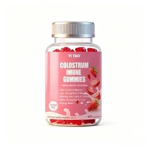 Bonbons gélifiés au colostrum de vache 1500 mg OEM ODM, soutien immunitaire, vitamines et probiotiques, zinc, vitamine C, santé intestinale - Product Image 1