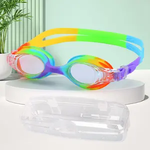 Yeni varış en çok satan çocuklar yüzme gözlükleri hiçbir sızıntı yumuşak silikon Anti sis çocuk yüzmek gözlük