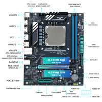 Kit d'ordinateur de jeu de bureau DIY ERYING MODT pour processeur I9 12900HK 5,0 GHz, cache 24 Mo, RAM DDR5, emplacement NVME M.2, combo CPU LGA 1151