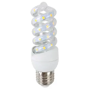 Lampadina LED E27 7W, a spirale, a risparmio energetico, lunga durata, ideale per l'illuminazione interna e il risparmio energetico. - Product Image 1