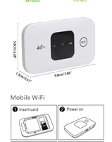 Accès Internet extérieur sans fil Wifi MF800 fonctionne dans toute l'Europe, l'Asie, l'Océanie et l'Afrique Routeur 4G LTE avec fente pour carte Sim