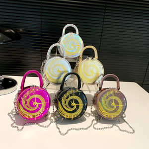 Nova Bolsa de Ombro Mini 2026 Feminina, Estilo Despertador, Bolsa de Mão Redonda Pequena com Zíper, Bolsas Transversais de Corrente em PU - Product Image 2