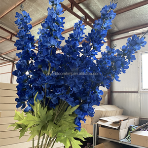 G decorazione per la tavola da <span class=keywords><strong>casa</strong></span> 120cm finto giacinto <span class=keywords><strong>di</strong></span> seta finto lusso <span class=keywords><strong>lilla</strong></span> viola artificiale Delphinium fiore per composizioni floreali - Product Image 3