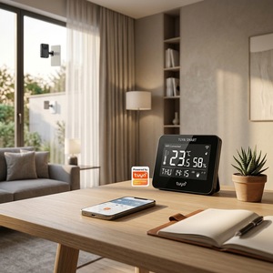 Stazione <span class=keywords><strong>Meteo</strong></span> Digitale WiFi Tuya Smart con Termometro Igrometro Interno/Esterno e Sensore Wireless per Monitoraggio e Controllo Remoto tramite App - Product Image 5