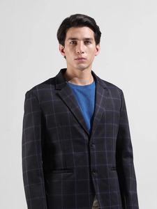 Veste blazer à carreaux décontractée pour homme avec un design moderne et ajusté pour le travail au bureau, les réunions décontractées et la mode quotidienne - Product Image 2