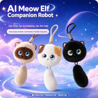 Jouet en peluche AI mignon avec yeux LED émotionnels, chat vocal multilingue, robot compagnon interactif intelligent, poupée AI, jouet pour animaux de compagnie pour enfants