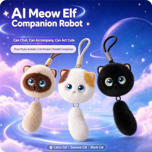 Kids AI Talking Cotton <b>Plush</b> <b>Cat</b> Doll Emotional Support Chat Robot Voice Control Early Education Story Toy Pendant Unisex Gift - Product Image 2
