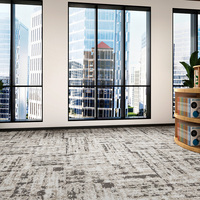 Moquette de bureau en nylon 18*36, antistatique, amortie, antidérapante, lavable, avec support en PU, absorption acoustique, carrelage de moquette commercial