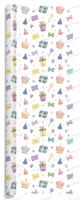 Papier d'emballage d'anniversaire épais avec motif panda mignon, emballage cadeau personnalisé, 80 g/m², recyclable, sac cadeau assorti, étiquette suspendue, carte de vœux, fête d'enfants