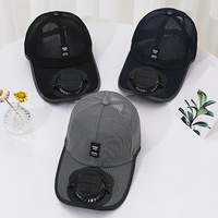 Gorra de Verano SK, Transpirable, 100% Algodón, con Impresión Serigráfica, Ventilador de Carga Solar, Protección Solar, Informal para Hombre