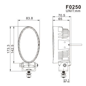 Lampe de travail ovale à LED de 5.5 pouces deux types de support pivotant 24W lampe de travail à faisceau inondation/spot pour l'agriculture industrielle - Product Image 4