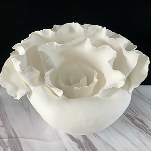 Nordic White Ceramic Flower <b>Vases</b> <b>Unique</b> Modern Chinese Style Glazed and Matt for Home Decor and Office - Product Image 2