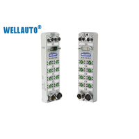 WELLAUTO AUCP 8A0B-78 IO-LINK Master Modbus-TCP/IP S7 8 Configurable Clase A/B 24 VDC PSU Carcasa Metálica IP67