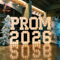 Letras LED Personalizadas de 3 y 4 Pies, Números Iluminados, Decoración para Fiesta de Graduación 2026, Artículos para Fiestas de Cumpleaños