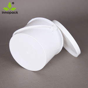 Seau à peinture Innopack en plastique recyclé de 2 L avec couvercle et poignée, couleur et forme personnalisées, certifié ISO, logo du client, impression par transfert thermique - Product Image 2