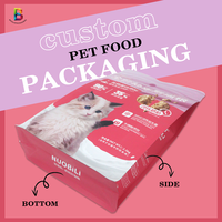 Pochette alimentaire écologique personnalisée, paquet de sacs zip-lock pour la nourriture, pochette à fond plat, sac de nourriture pour animaux de compagnie
