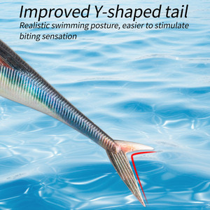 Señuelo de pesca de aguas medias de 125 mm y 10 g, impreso en 3D, con cola recortada, para la pesca de atún. - Product Image 3