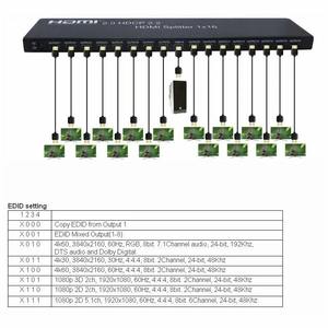 SYONG Répartiteur <span class=keywords><strong>HDMI</strong></span> 1 entrée 16 sorties 4K60Hz, Distributeur 4K60Hz 3D Full HD pour HDTV, STB, PS16, PS16 <span class=keywords><strong>Pro</strong></span> Blu-Ray DVD - Product Image 2