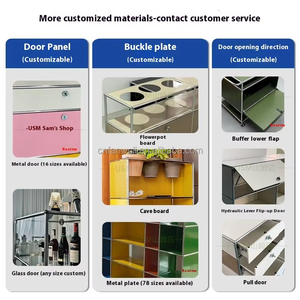 Mueble de TV minimalista moderno, muebles de almacenamiento de acero inoxidable Vintage, muebles para el hogar de estilo Ins para uso en la sala de estar - Product Image 6