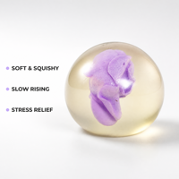 Balle en gelée souple à presser, jouet anti-stress à remontée lente pour enfants, balle transparente
