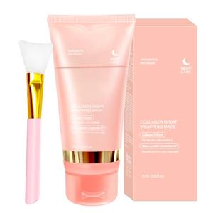0728 Soin de nuit coréen au collagène anti-âge, formule liftante anti-rides pour le visage avec effet éclaircissant et applicateur brosse - Product Image 2