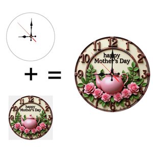 Round Wooden Wall <b>Clock</b> 25Cm Thickened Frame Silent Non Ticking Home Hotel Decor <b>Clock</b> - Product Image 6