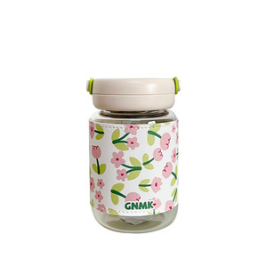 Gnmk Glass <b>Water</b> <b>Bottle</b> With Handle Heat Resistant Portable For Travel And Office Use - Product Image 5