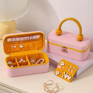 Large Capacity Hand-Held <b>Jewelry</b> <b>Storage</b> Case Summer Color Blocking Design <b>Jewelry</b> Case Wholesale of Customized <b>Jewelry</b> Case - Product Image 3