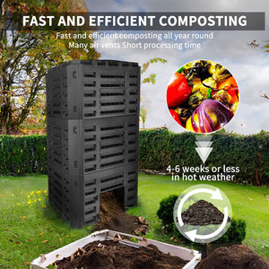 Bacs compostables pour la maison et la cuisine Bac à composteur à flux continu pour jardin Composteur de jardin Bac à compost en plastique - Product Image 4