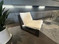 Chaise longue inclinable contemporaine en tissu, dossier réglable, aspect antique, pour chambre et salon, OEM disponible