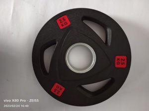 ขายส่ง Tri Grip กันชนยกน้ำหนักปรับเทียบบาร์เบลแผ่นน้ำหนักสำหรับยิม - Product Image 5