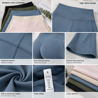 Pantalon de yoga personnalisé pour femme, taille haute, coupe bootcut, effet push-up, doux, extensible, durable, respectueux de la peau, leggings évasés, vêtements de sport