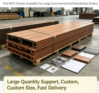 Panneau mural WPC multicolore, revêtement composite à grain de bois pour murs intérieurs commerciaux