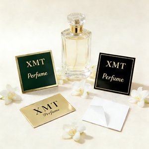 Etiqueta Adhesiva de Aluminio en Relieve de Lujo, Logotipo Metálico Personalizado, Etiqueta 3D Impermeable para Botellas de Perfume, Embalaje Dorado - Product Image 2