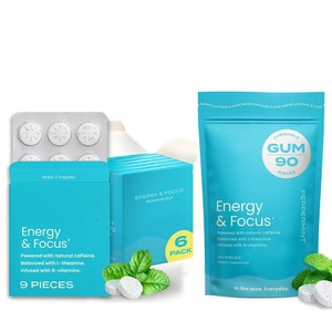 Compresse di Caffeina a Base Vegetale al Gusto di Menta Piperita con L-Teanina e Vitamine del Gruppo B, Estratto Botanico Sottovuoto - Product Image 1