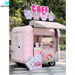 Jalan Trailer Makanan Cepat seluler Restoran Dapur penuh anjing panas es krim makanan ringan truk serat kaca ponsel BBQ untuk permen - Product Image 2