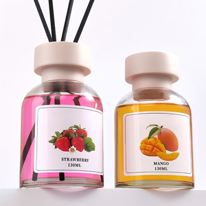Fruit Flavored Fireless Aromatherapy Indoor Fruit Series Colorful Liquid Glass Wood Cylindrical <b>Reed</b> <b>Diffuser</b> - Product Image 2