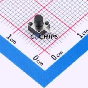 SMG-02B-H055A0 Tactile Switch Bent Lead Through Hole-3P,4.5x4.5mm Switch Single Pole Single Throw Round Button 2.5N 4.5mm - Product Image 1