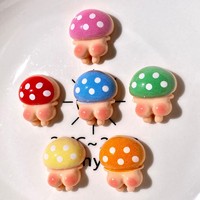 Populaire design paddenstoel resin ornament miniatuur platte achterkant resin mallen paddenstoel resin bedels voor decoratie