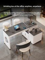 Ensemble table et chaise en dalle de roche de luxe léger, table à thé de bureau, mobile, extensible, rotative, adapté aux petits appartements