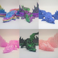 Dragón de Cristal Impreso en 3D, Articulado y Móvil, Decoración con Temática Animal de Películas y TV, Éxito de Ventas en Internet