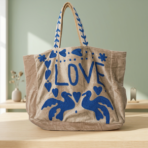 Bolso Tote de Lujo Casual para Compras, Hecho a Mano, con Bordado Suzani, de Terciopelo a Rayas, con Cierre de Cremallera y Asa Larga para Hombro, Venta al por Mayor - Product Image 1