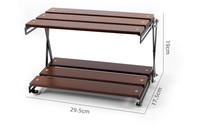 Table pliante de camping en bois massif et acier inoxydable, légère, portable, design moderne, mobilier d'extérieur pour cuisine, pique-nique, plage