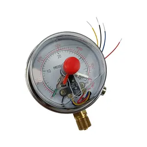 मानक थ्रेड एम 20*1.5 दबाव गेज 0.1-100mpa रेंज परीक्षण उपकरण 100 मिमी इलेक्ट्रिक संपर्क दबाव गेज