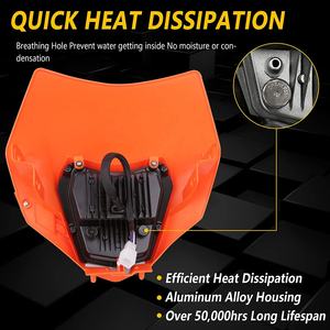 Couvercle de phare pour sport automobile, phare de voiture, LED SMC R 690, carénage Enduro 2016-2019 SX SXF <span class=keywords><strong>125</strong></span> - Product Image 2