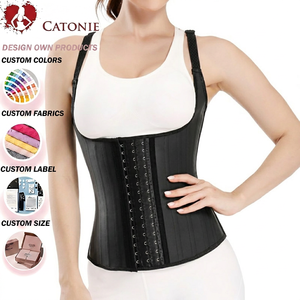 Faja Reductora de Cintura con 25 Varillas de Acero <span class=keywords><strong>para</strong></span> Mujer, Top Moldeador Corporal, Corsé Deportivo <span class=keywords><strong>para</strong></span> Fitness, Control de Abdomen, Faja Moldeadora - Product Image 1