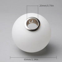 Abat-jour en verre givré soufflé à la main personnalisé G9/E14/E27 pour lustre et luminaire suspendu