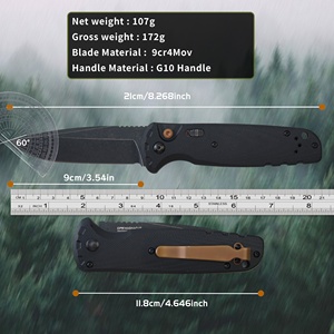มีดพับ BM 4300 ใบมีด CPM Mov ด้ามจับ G10 มีดอเนกประสงค์สำหรับตั้งแคมป์ ใบมีดปลอดภัย DIY OEM - Product Image 6